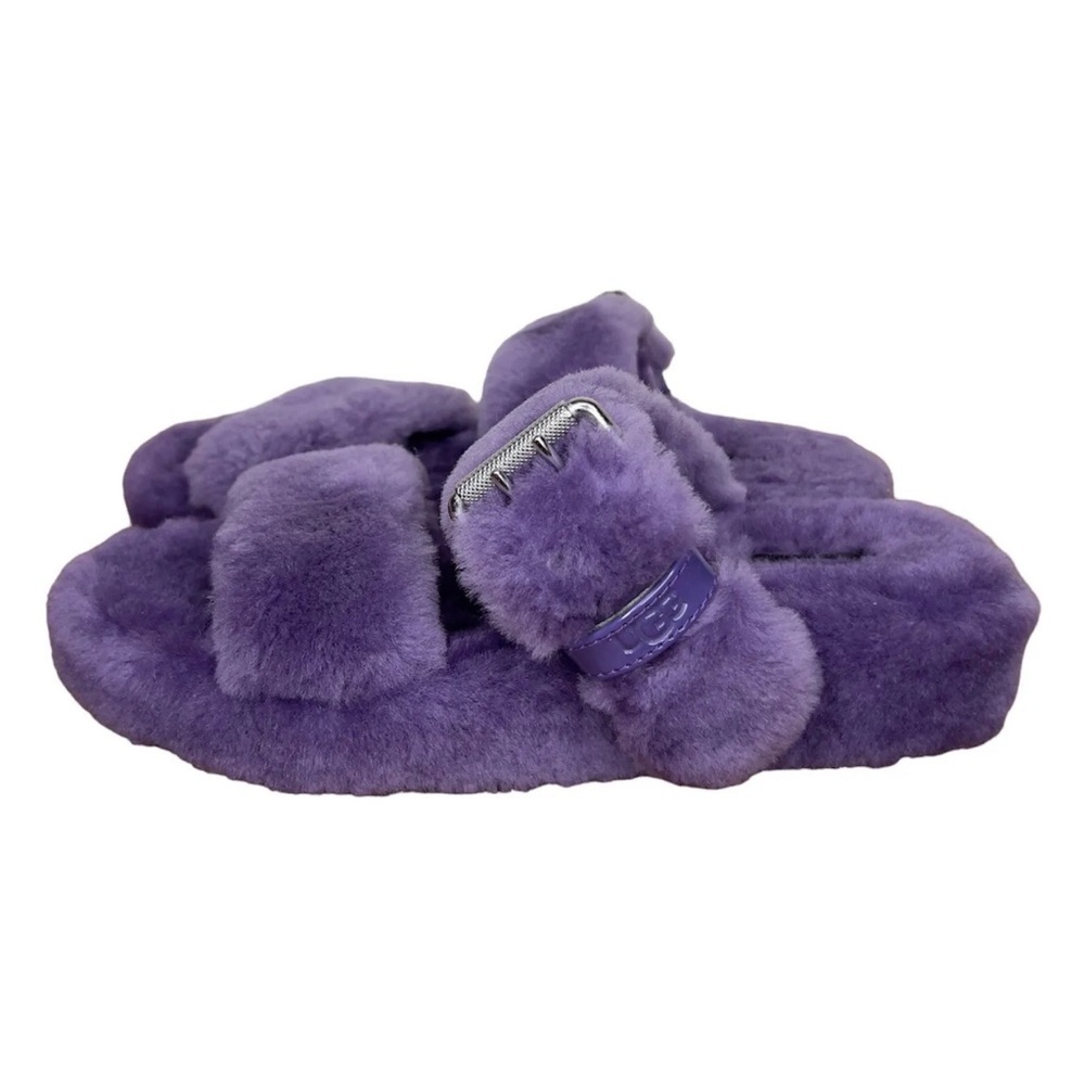 UGG Fuzz Yea Buckle Sandal Slippers Size 8